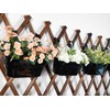 Joyfernal 12" Balcony Railing Planters, Outdoor Hanging Planter for Fence,