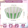 sourcing map 200 Count Cupcake Liners Green Stripes Cupcake Cups