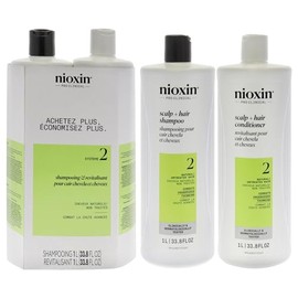 Nioxin Cleanser And Scalp Therapy Conditioner, 33.8 Oz