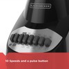 BLACK+DECKER 10-Speed Countertop Blender, Pulse Button, 6-Cup Glass Jar, Dishwasher-Safe,
