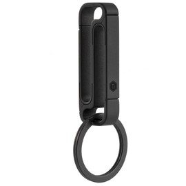 KeyUnity Titanium Double-Sided Carabiner Belt Keychain Clip, Quick Release Keyring, Key Organiser Keyring, Belt Clips For Keys, Keychain Belt Loop, EDC Snap-On Key Holder Organizer for Man & Woman