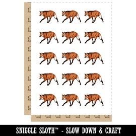 Realistic Maned Wolf South American Wild Canine Temporary Tattoo Water Resistant Fake Body Art Set Collection - 15 2" Tattoos (1 Sheet)