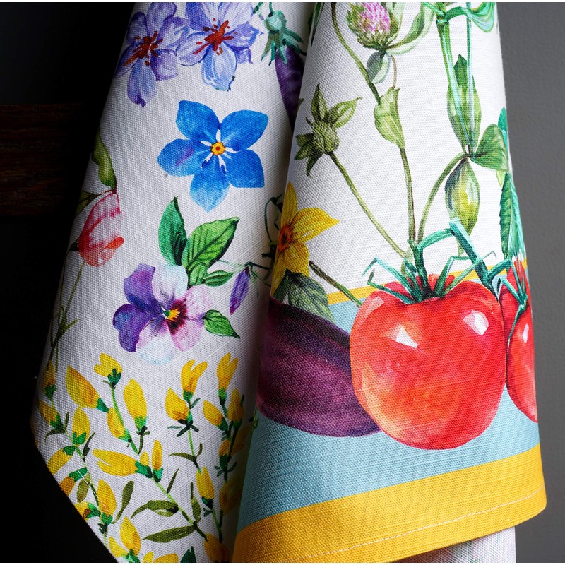 Maison d' Hermine Giverny 100% Cotton Set of 3 Multi-Purpose