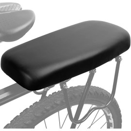YUNNUO Bicycle Manned Cushion,Mountain Bike Back Shelf Seat Cushion,Universal Rear Seat with Buckle Soft and Lengthened and Thickened Rear Seat for Kids Size (Black)