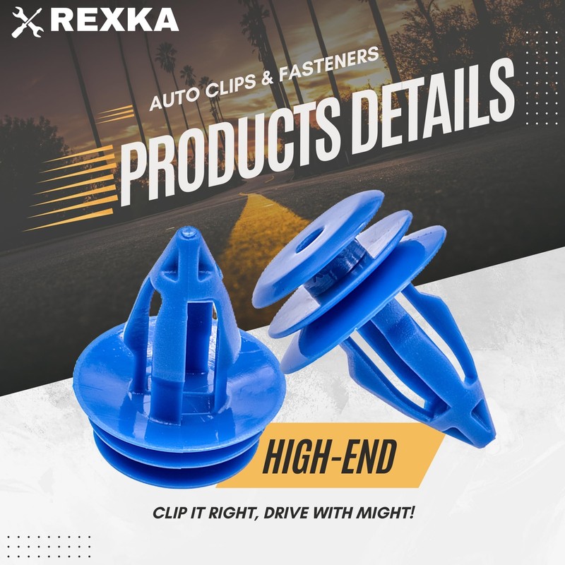 Rexka 15pcs Wheel Arch Moulding Retainer Clip for Land Rover