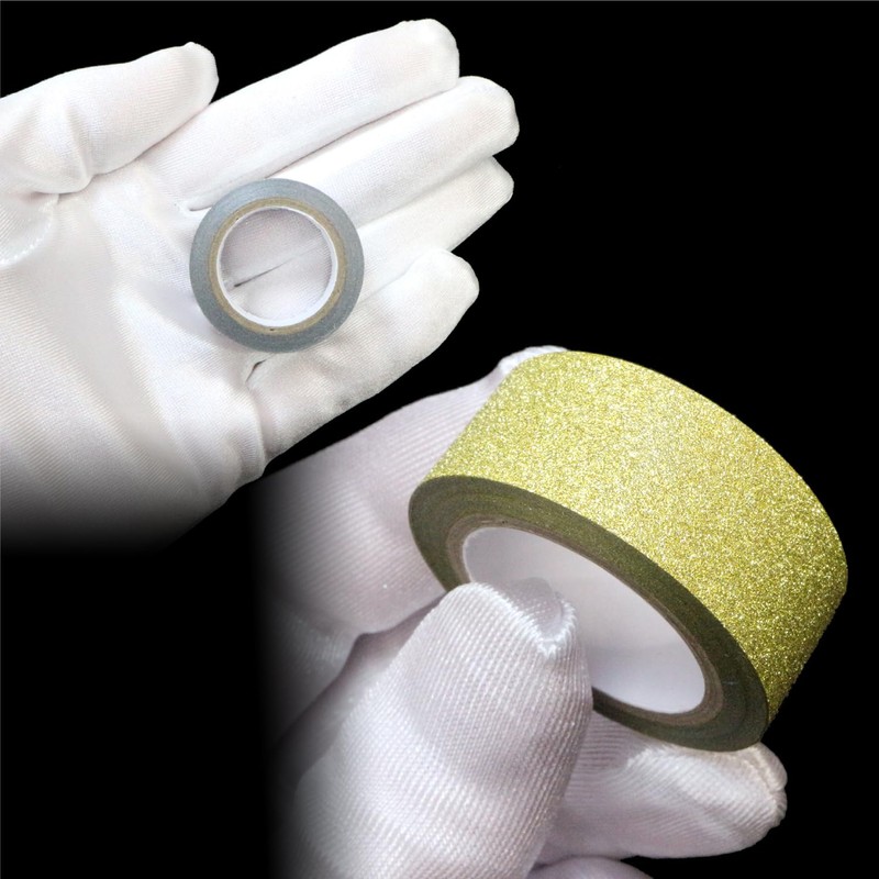 GT-030 Glitter Tape, Gold, Fine Glitter, Decoration, Wrapping, Seal, Present,