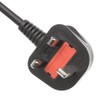 6ft Computer/Monitor Power Cord with Fuse - BS 1363 to