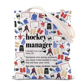 TGBJE Hockey Manager Definition Tote Bag Hockey Team Player Inspiration Gifts Hockeys Lover Gift (C Hockey Tote)