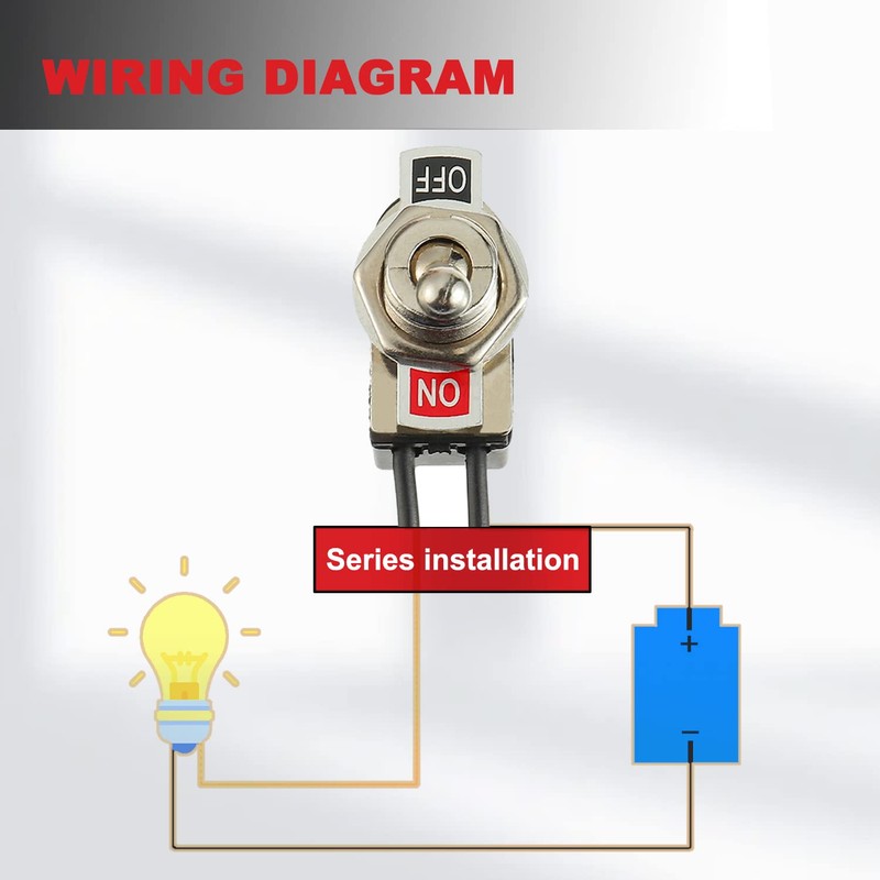 Heavy Duty Toggle Switch SPST 2 Pin ON/Off Rocker Toggle