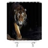 ZRUWUA Tiger Shower Curtain Cool Powerful Animals Big Cat Wild