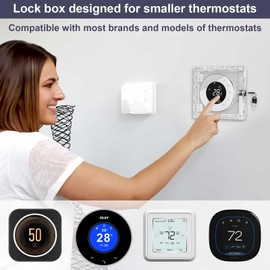 Thermostat Protection, Thermostat Lock Box with Key, Universal Wall Transparent Thermostat Protection, Thermostat Protection, Thermostat Cover, Thermostat Lock Box for Home, Bedroom