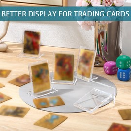 Mudder 3 Pack Acrylic Baseball Card Frame Display Stand Trading Card Holder Clear Display Stand