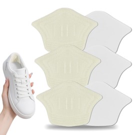 Heel Pads for Large Shoes, Heel Pads with Sponge Inserts, Shoe Patch Shoe Heel Repair Kit, Cut to Size, Heel Protector for Shoes, Prevents Abrasion and Blisters (Grey, 3 Pairs)