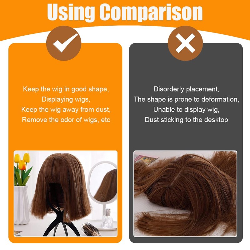 XPEX Pack of 2 Wig Stand Wig Head Wig Stand