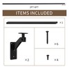6FT Matte Black Handrails Kit for Indoor Outdoor Stairs，Modern Aluminum