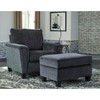 Signature Design by Ashley Abinger Contemporary Rectangle Ottoman, Dark Gray