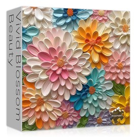 Colorful Flower Puzzles for Adults 1000 Pieces, Floral Art Puzzle, Impossible Hard Challenging Jigsaw Puzzles 1000 Pieces Painting