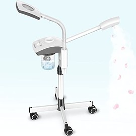 TASALON - Herramientas profesionales de vapor facial para esteticista, cuidado de la piel y limpieza profunda, máquina facial 2 en 1 con brazo plegabl