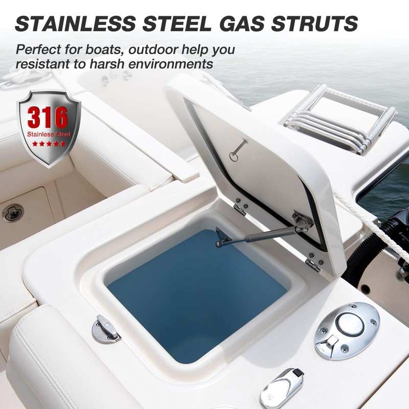 Vepagoo Stainless Steel 20Inch 150Lb/667N Gas Struts with Brackets