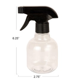 Household Essentials Plastic Spray Bottle with Adjustable Nozzle, 8oz, Assorted Colors (Color Will Vary)