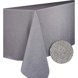 CALITEX 3372360502904 Rectangular Polyester Tablecloth, polyester, gray, 250x150 cm