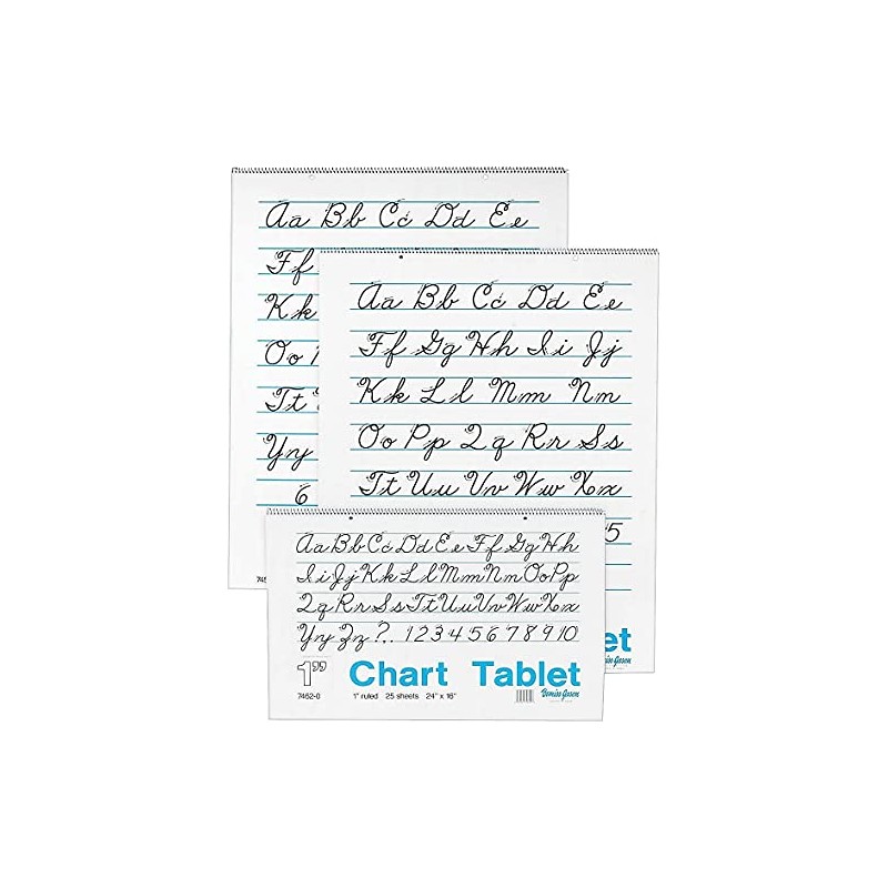 Pacon 74610 Chart Tablets w/Cursive Cover, Ruled, 24 x 32,