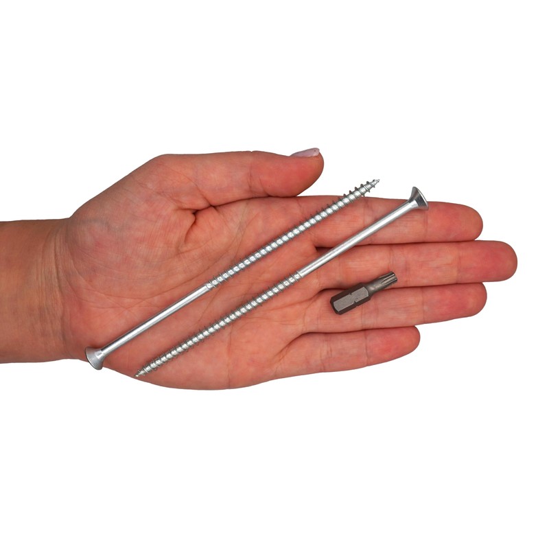 SKIR'CO Pack of 60 Galvanised Steel Wood Screws 5.0 x