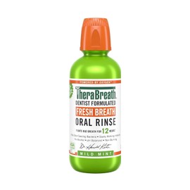 TheraBreath Fresh Breath Mouthwash, Mild Mint Flavor; 16 Fl Oz 1 Pack