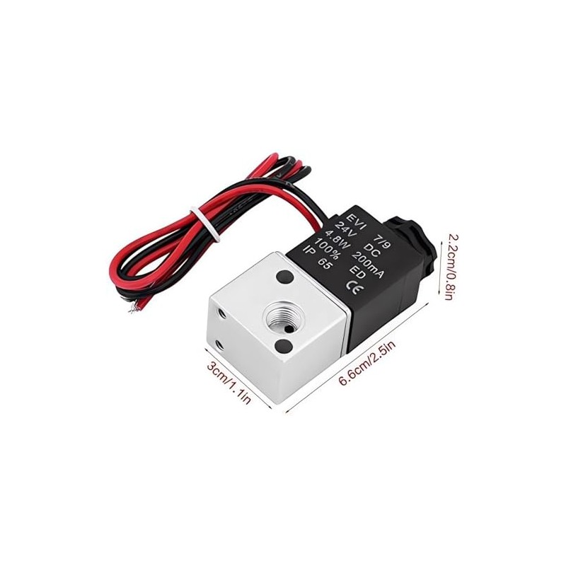 DC 24V 1/8" BSPT 3 Way 2 Position Pneumatic Electric