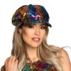 Boland 33004 - Rainbow Switch Hat, Reversible Sequins, Rainbow/Silver, Accessory,