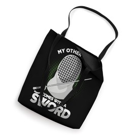 Fencing Mask Long Sword Rapier Saber Fencer Sports Tote Bag