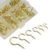 WMYCONGCONG 75pcs Screw Hooks Copper Plated Screw Hooks Wall Hanging