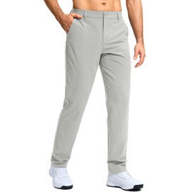 G Gradual Mens Golf Pants Stretch Dress Casual Pants 30"/32"/34" Lightweight Work Travel Slacks for Men with 4 Pockets(Silver Drop,L32.W40)