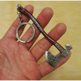 Yerdos God of War Kratos Leviathan Axe Keychain, Bronze&Grey, Unisex-Adults or Unisex-Youth