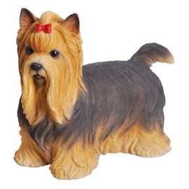 Hi-Line Gift Ltd Yorkshire Terrier Hand Painted Dog Standing Figurine
