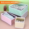 uxcell 1 Set Foldable Cloth Storage Box, 6 Slots Fabric