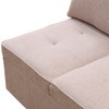 UOCFYK Convertible Ottoman Sofa with Storage, Modern Sackcloth Futon Couch