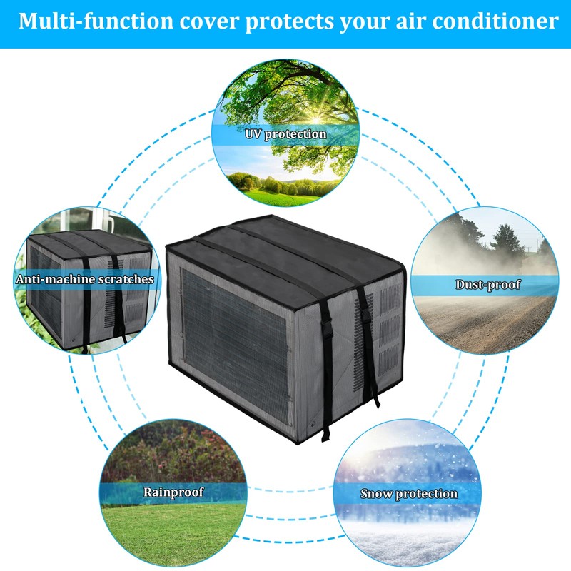 Luxiv Newest Design Mesh Window Air Conditioner Cover Outdoor, Support