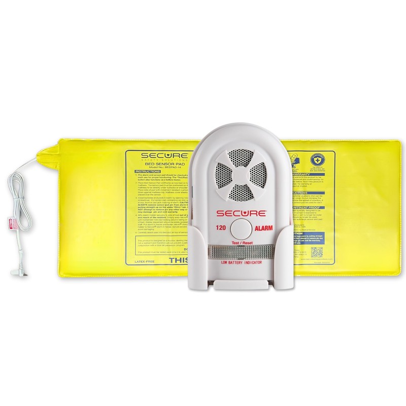 Secure Bed Alarm for Elderly Adults - 12x30 Bed Sensor,