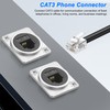 XMSJSIY D-type RJ11 panel mount phone connector CAT3 passage adapter