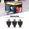 3Pcs American 3 Pole Plugs Compact Plastic Anti Loose Portable