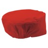 Winco CHPB-3RR Ventilated Pillbox Chef Hat, Standard Size, Red