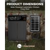 Mars Explo Solar Powered Automatic Chicken Coop Door, LCD Display,