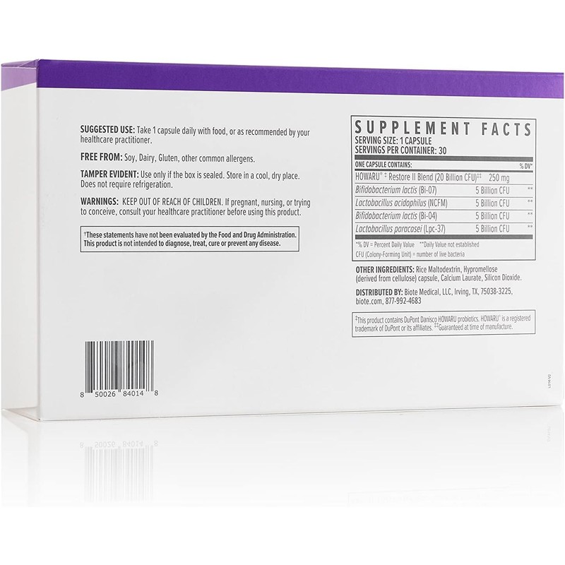 Biote Nutraceuticals - Multi-Strain PROBIOTIC 20B - Gut + Digestive