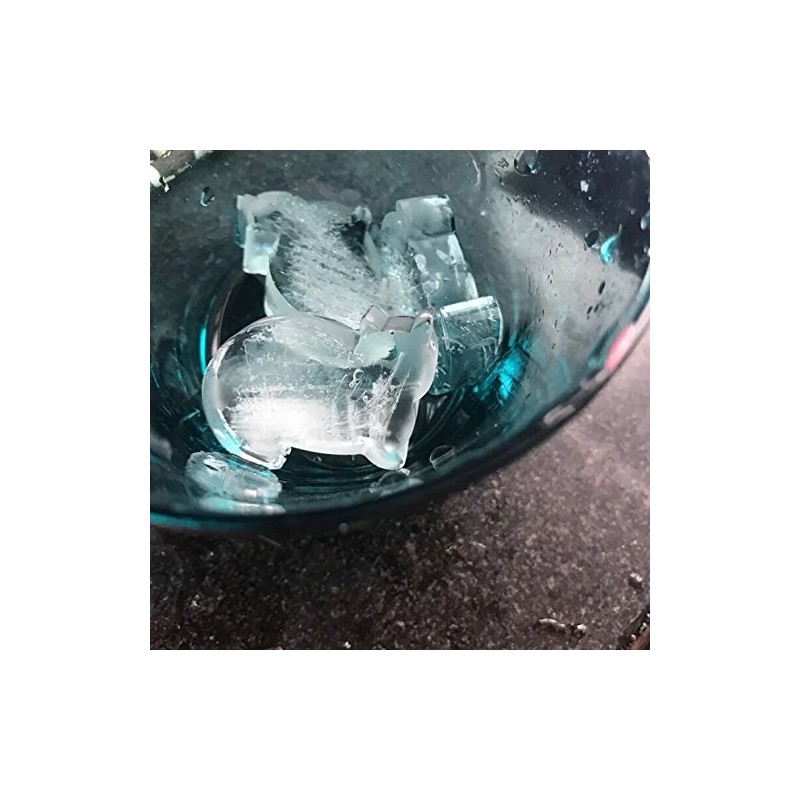 LYWOO Cat Shaped Silicone Ice Cube Molds and Tray, Pack