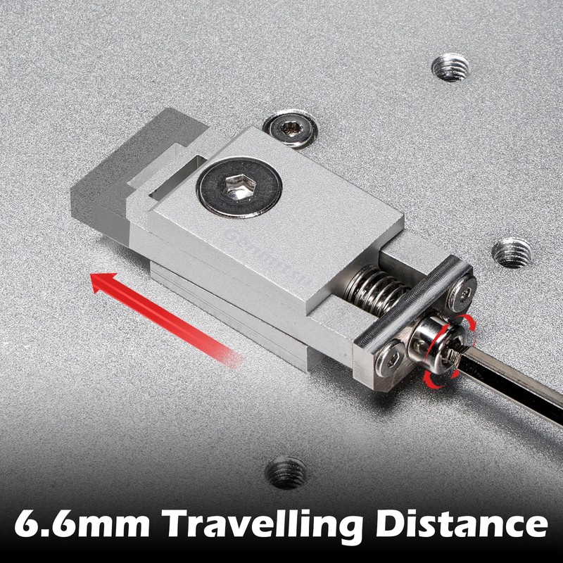 Genmitsu 2PCS Upgrade Aluminum Mini Vise Clamp, High-Precision CNC Router