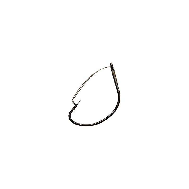Mustad Wide Gap Weedless Fishing Hook (4 Pack), BlackNickel, Size