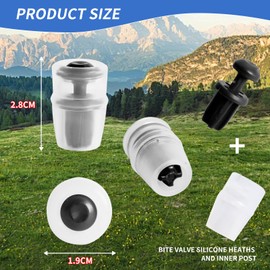 JMTEEA 4 Packs Bite Valve Replacement Mouthpiece Fit for Hydration Pack Bladder Water Backpack and Most Brands, Compatible with Osprey Packs Hydraulics Reservoir