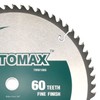 TOMAX 10-Inch 60 Tooth ATB Fine Finish Saw Blade with