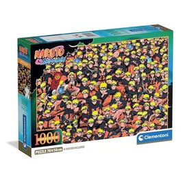 Clementoni Puzzle Impossible Naruto 500 Pieces, Compact Box - Puzzle for Adults 14-99 Years, Gift for Men and Women, Made in Italy, 37045